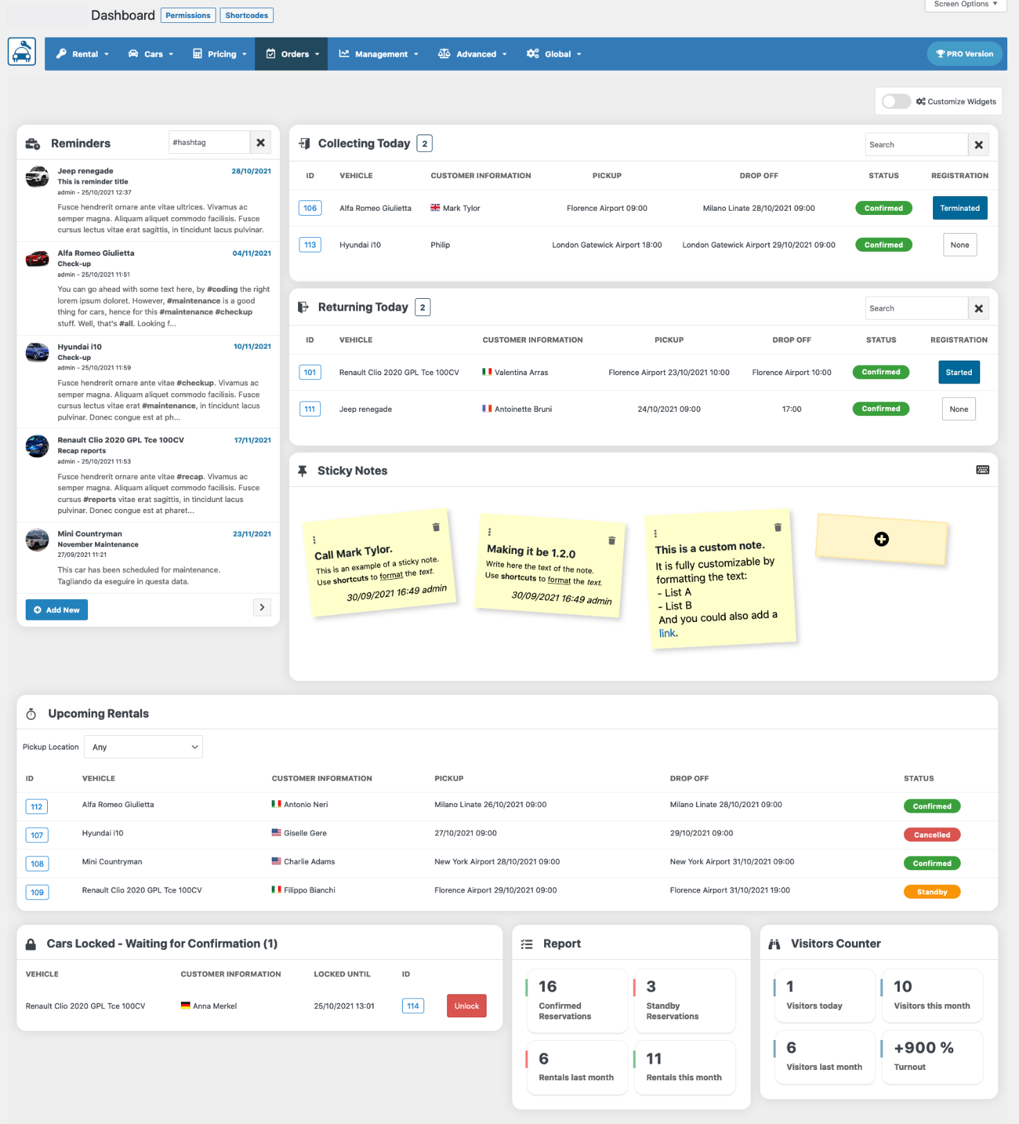 Piattaforma di noleggio auto e carsharing 4 imm4